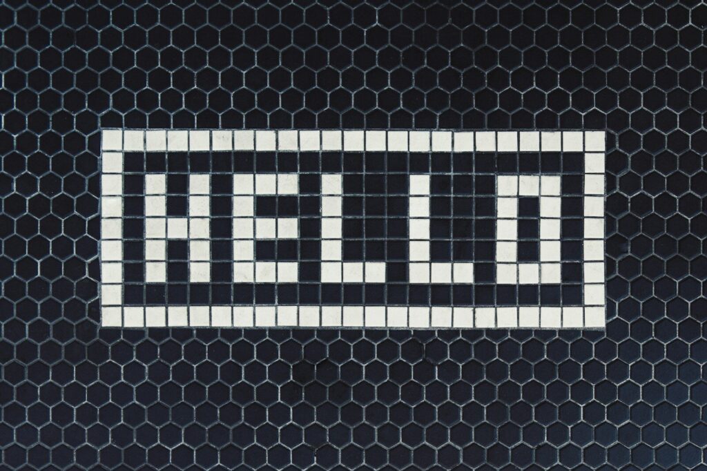 white and black checked pattern